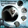 2D flat 1pc Halloween garage door banner - Terrifying white-haired monster polyester indoor/outdoor decoration for parties