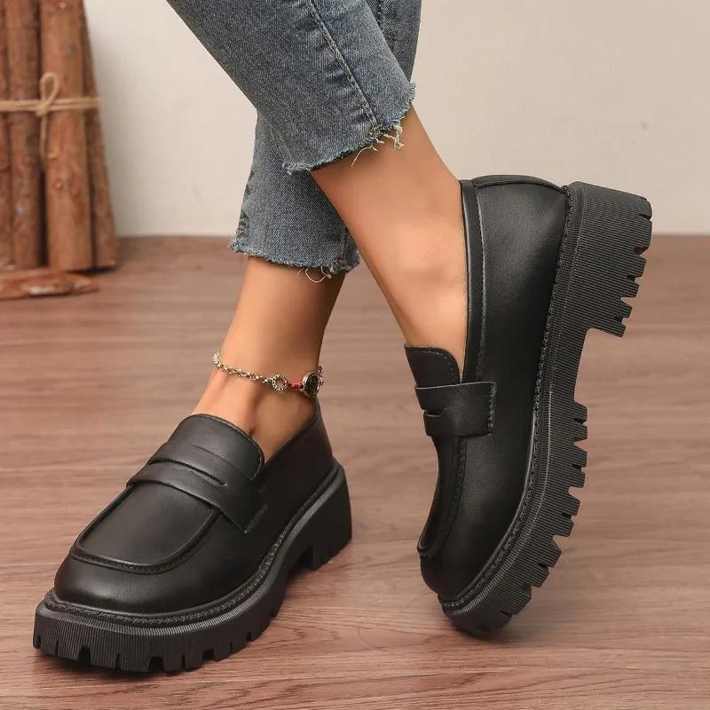 Shoes for Women  Brand Loafers Women's High Heels Fashion Slip-on Plus Size Office and Career New Best Seller High Heels