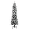 VidaXL Sapin de Noël artificiel 300 LED et neige floquée 210 cm, arbre de Noël, sapin de Noël réaliste, ornement de Noël, 3315771