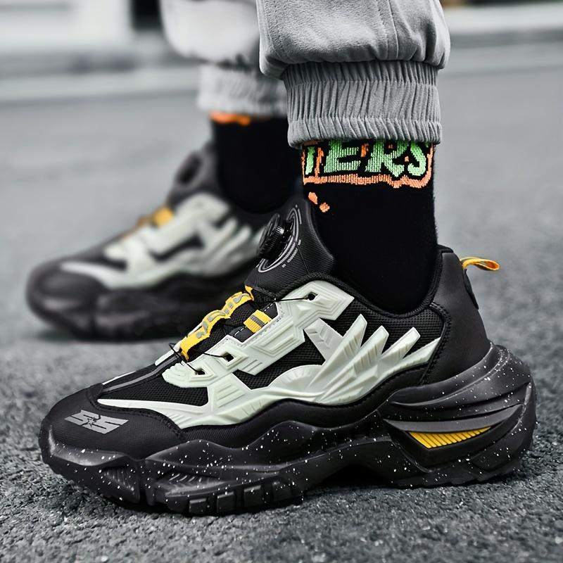 Sports Shoes Men'S Rotating Button Plus Size Dad Shoes, Fashionable And Versatile Couple Running Mecha Shoes