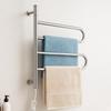 Wall Mounted Electric Heated Towel Rail Stainless Steel Bathroom Towel Rack Portable Electric Rotating Towels Heating Dryer