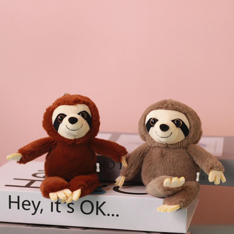 Stuffed Animals Sloth Small Pendant Simulation Soft Sloth Keychain Big Eyes Bag Charm Sloth Children Gifts