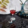100Pcs 2 Colors 316 Surgical Stainless Steel Wine Glass Charms Rings Hoop Earring Findings for Hoop Earrings Golden & Stainless Steel Color