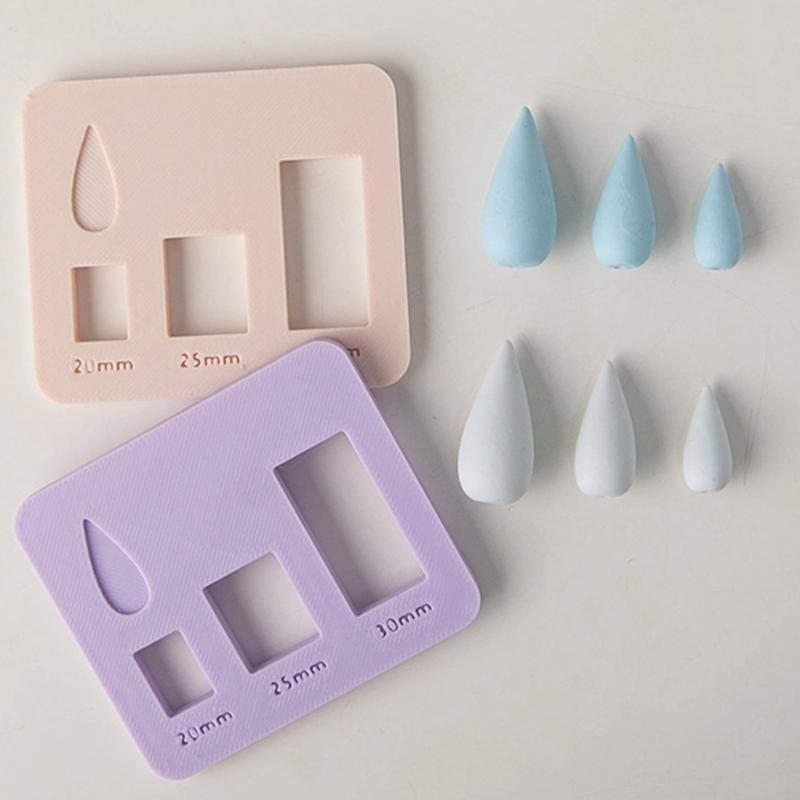 Stampo Rullo Argilla Forma Goccia d'Acqua 3 Misure Strumento per Creare Perline Essenziale per Artigianato di Gioielli Texture Plastica per Artigianato