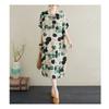 Summer New Retro Polka Dot Big Size Loose Casual Dress Women