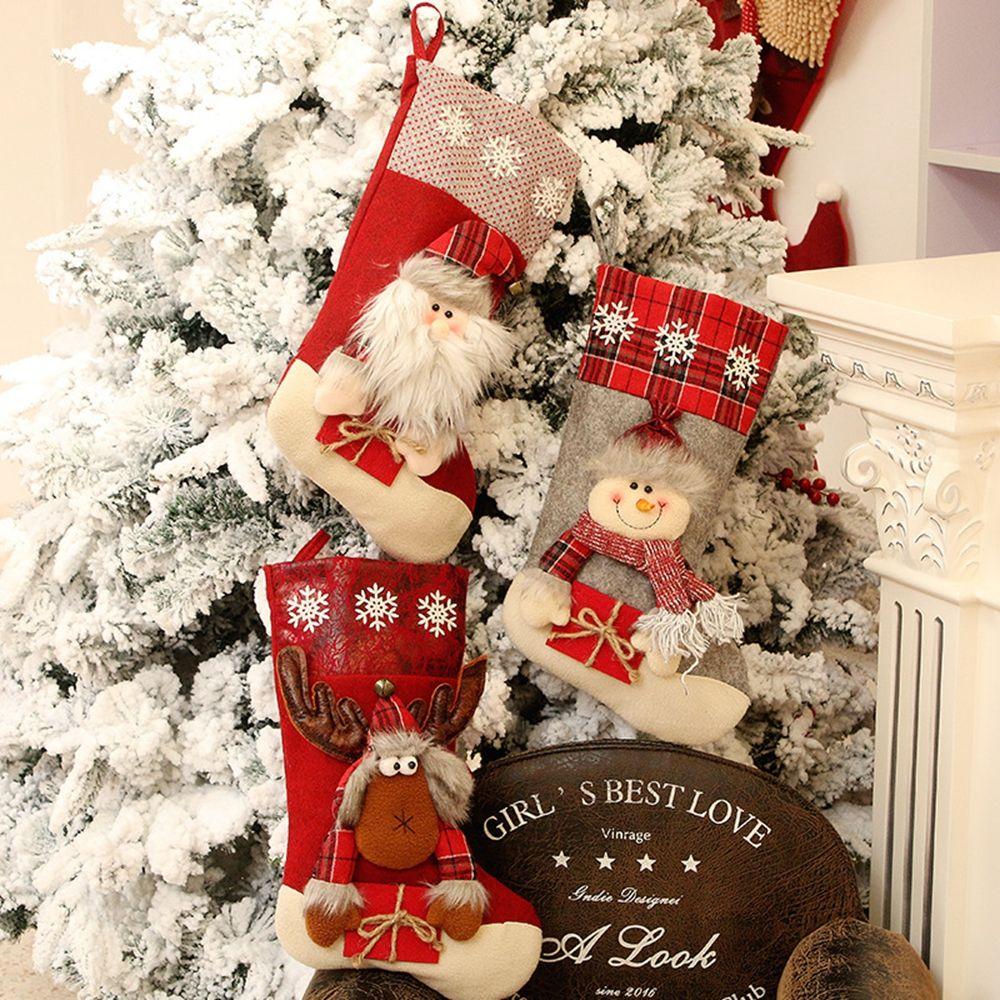 

Bag Ornament Pendant Xmas Christmas Socks Christmas Decorations Christmas Ornament Candy Socks Santa Claus