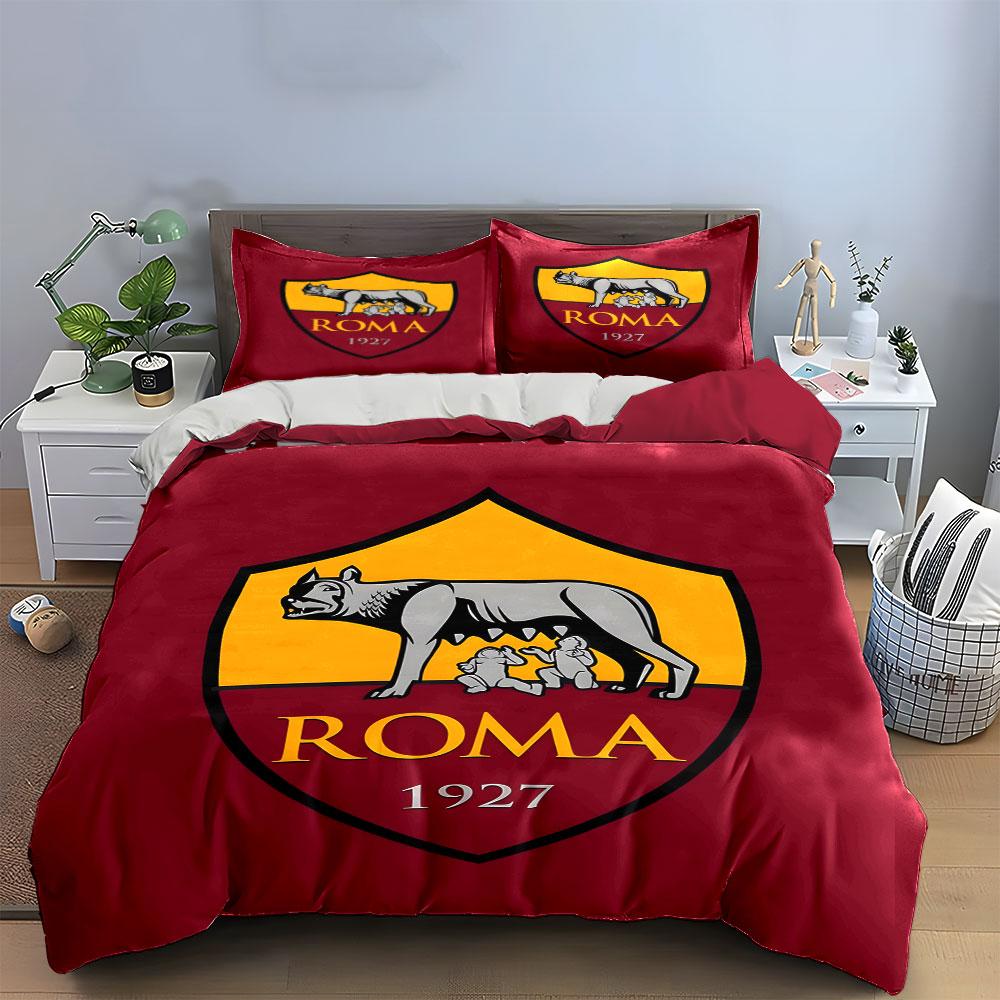 Logo di lupo che allatta gemelli. Set lenzuola Set copripiumino Copripiumini Federe(1 * Copripiumino 2 * Federe, senza piumino)