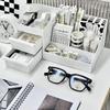 Student Minimalist Desk Organizer: High-Capacity Cosmetic and Stationery Storage Box with Creative Pen Holder