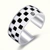 Schachbrettring - Modisch, Einzigartig, Luxuriös, Kleinformatig, Kleines Design - Kariert - Hochwertig - Cooler Stil - Neues Modell - Zeigefingerring