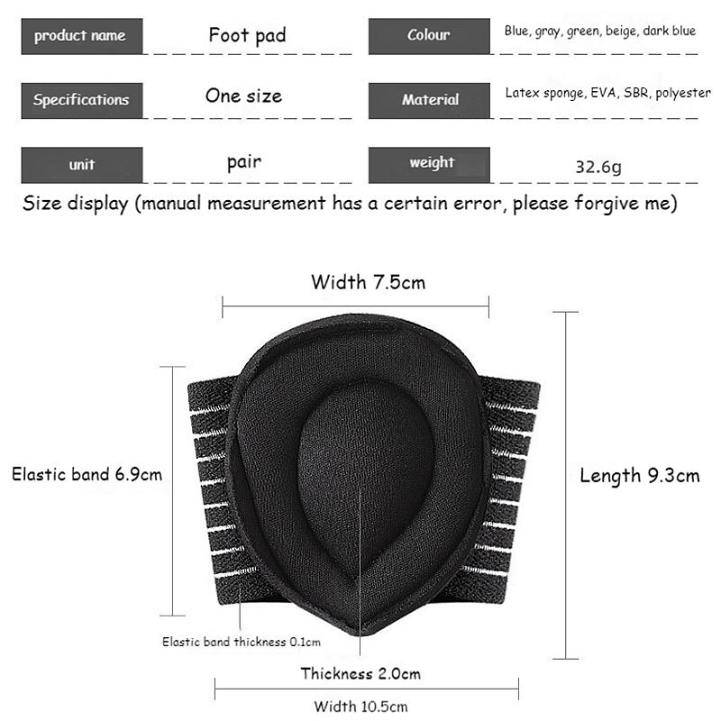 1Pair New Arch Support Plantar Fasciitis Heel Pain Aid Flat Feet Orthopedic Insoles Foot Cushioned, Health Foot Care Products