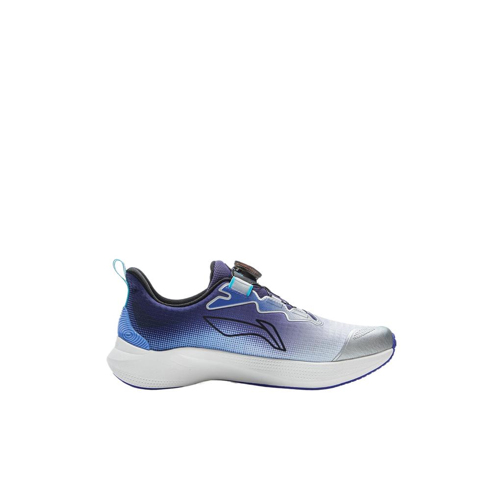 Li Ning Kids Shield Kunpeng 3 Running Shoes Fresh Elegant Kids Running Shoes Light-Gray Twilight-Blue Silver YKFV140-3