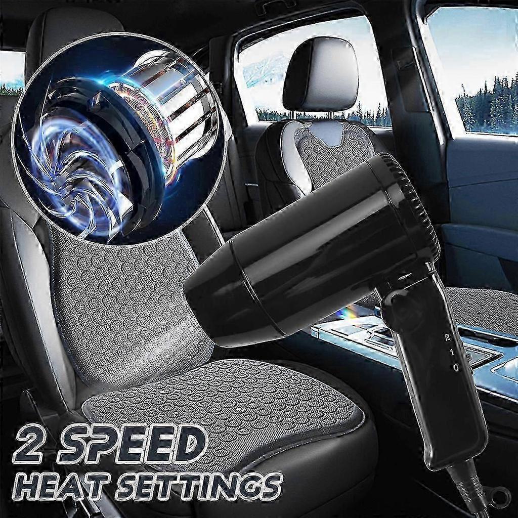Portable car hair dryer 12V DC foldable 216W hot air