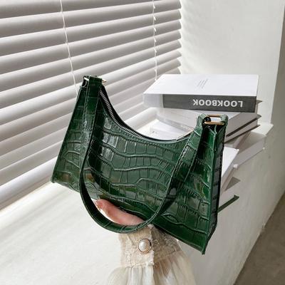 Under The Armpit Small Square Bag Female Summer 2026 New Style Fashi Popular PU Texture Crocodile Pattern Single-shoulder Bag