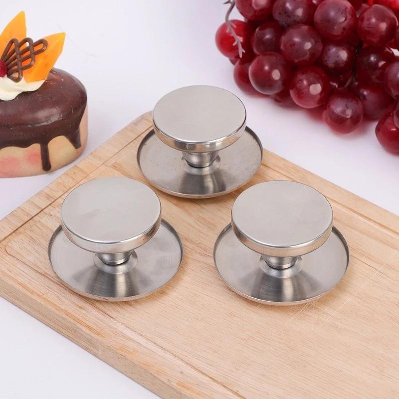 1pc Pot Lid Tops Handle Pot Cover Knob Grip With Screw Heat-Resistant Stainless Steel Pot Lid Handle Kitchen Accessories