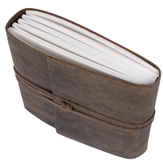 Leather Diary, Handmade Leather Bound Notepad for Men and Women 20.32 X 15.24 Cm, Gift for Any One