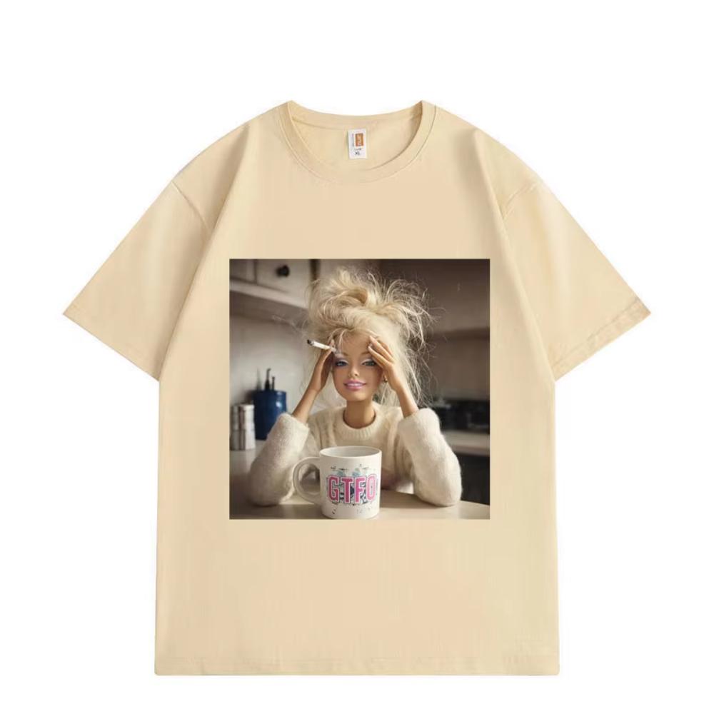 Grappig Poppengezicht Meme Grafische T-shirts Mannen Vrouwen Kleding Hoge Kwaliteit Mode T-shirts Zomer Casual Los Korte Mouw T-shirts