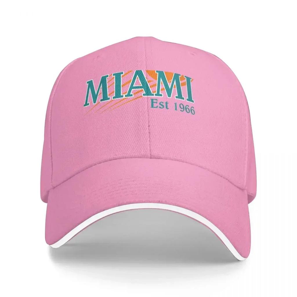 Miami Est 1966 Sports Team Athletic Novelty Dolphin Baseball Cap Custom Cap Hat Baseball Cap Mountaineering Unisexs Hats WoUnisexs