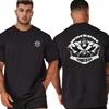 Fashion Gym Sport T Shirt Men Cotton Short Sleeve Tops Man Workout Bodybuilding Tee Summer Women Oneck Breathable Cotton Tee
