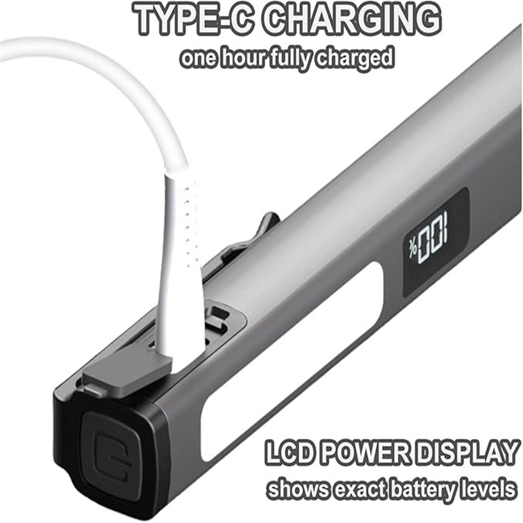 Pen Clip Work Light – USB Rechargeable Auto  Flashlight with Strong Magnetic Base for Workshop, Garage & Outdoor Use