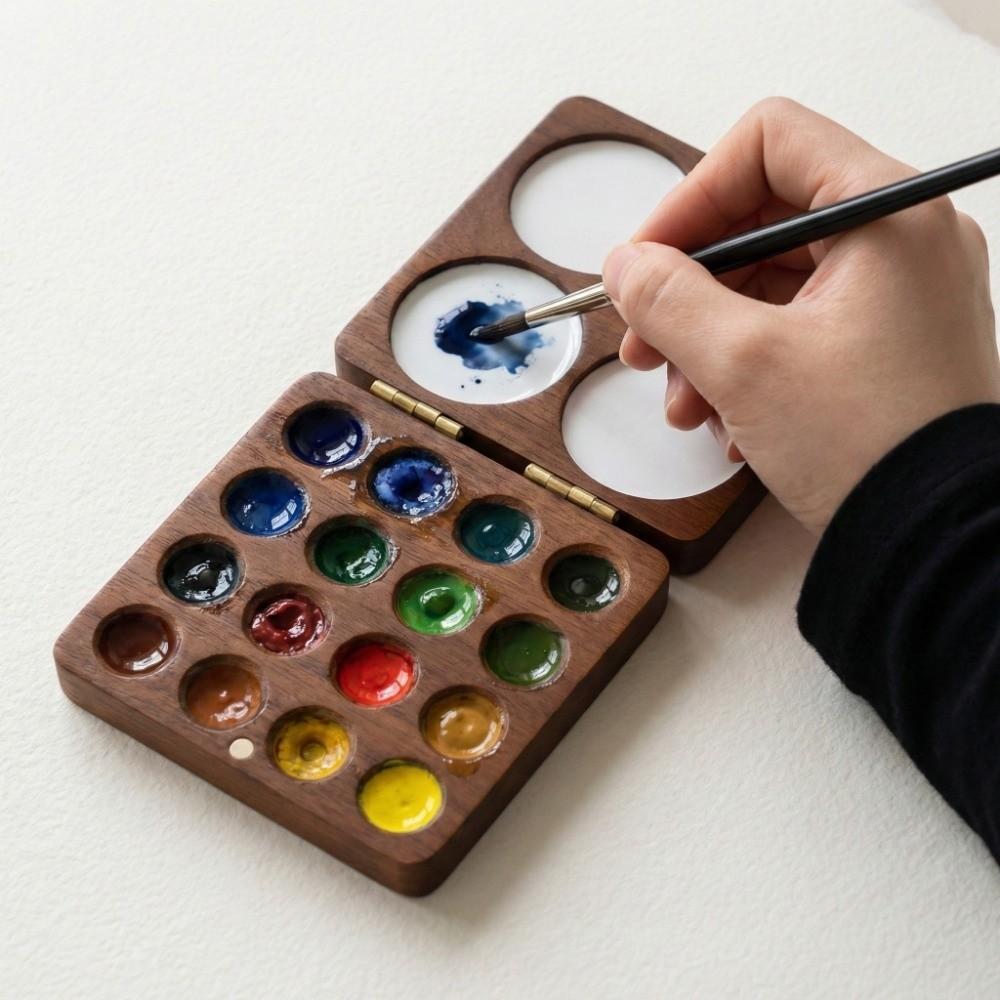 Mini Paint Box Compact Mixing Paint Tray Integrated Tray Pocket Palette  Sketch Painting