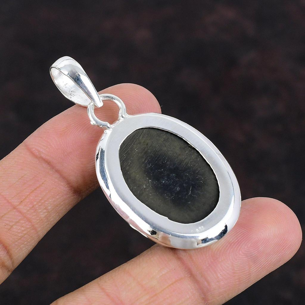 Abalone Muschel Anhänger Handgefertigter Edelstein Schmuck 925 Sterling Silber Anhänger Antiker Anhänger Original Abalone Muschel Schmuck Geschenk für Freund