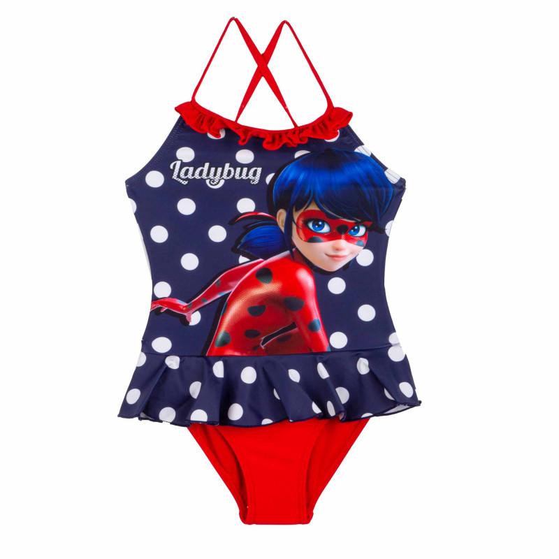Maillot de bain 1pcs à pois et volants miraculous Enfant MIRACULOUS