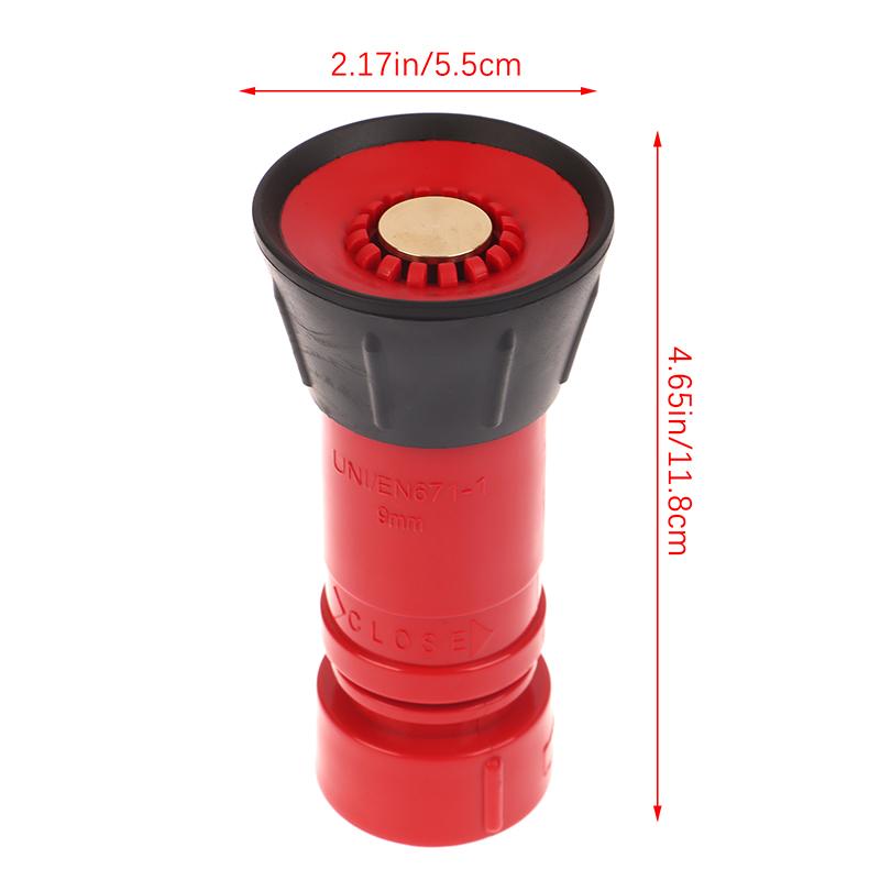 Fire Hose Nozzle 1-1/2Inch Heavy Duty Nozzle High Pressure Pump Sprinkler Outdoor Garden Hose Spray Nozzle Watering Sprinkler