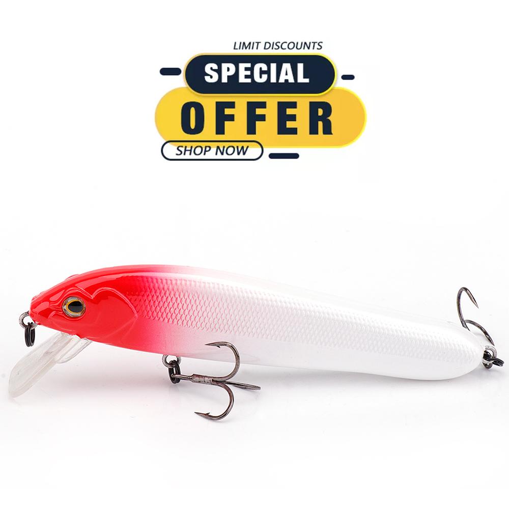 

Приманка для ловли щуки 120 мм 25 г Плавающий минноу Черные воблеры Поверхностный жесткий воблер