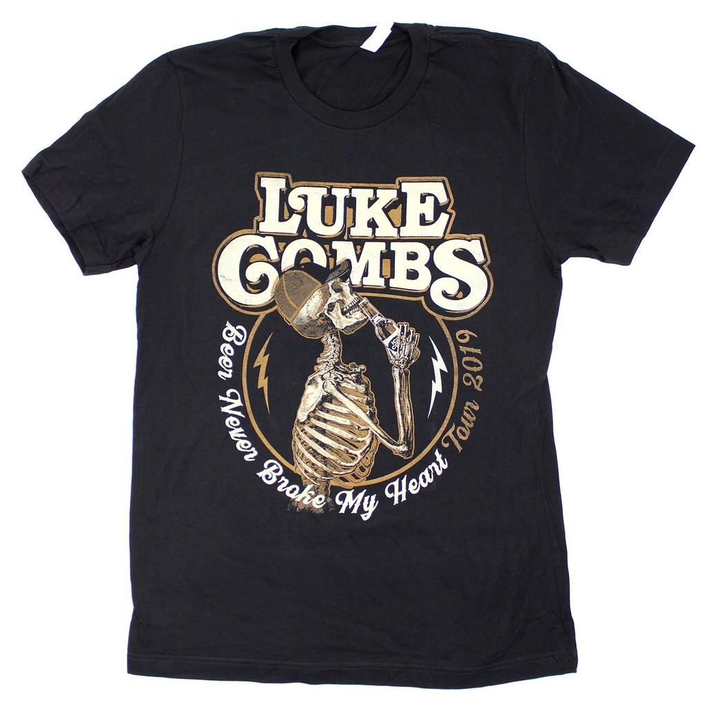 Men's Luke Combs Beer Never Broke My Heart 2019 Tour T-shirt XX-Large Black