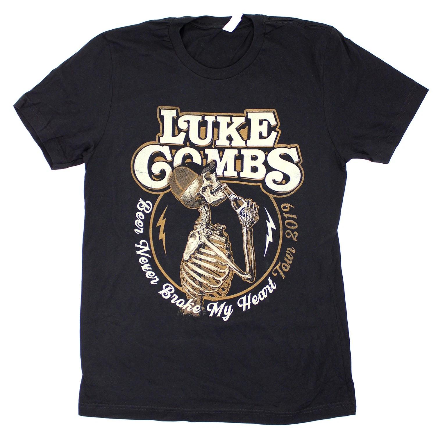 Men s Luke Combs Beer Never Broke My Heart 2019 Tour T-shirt Medium Black XL