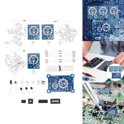 CD4017+NE555 LED Flashing Lights Module Kit Explosion-flashing Practice Learning DIY Electronic Kits 12V Electronic Suite Module
