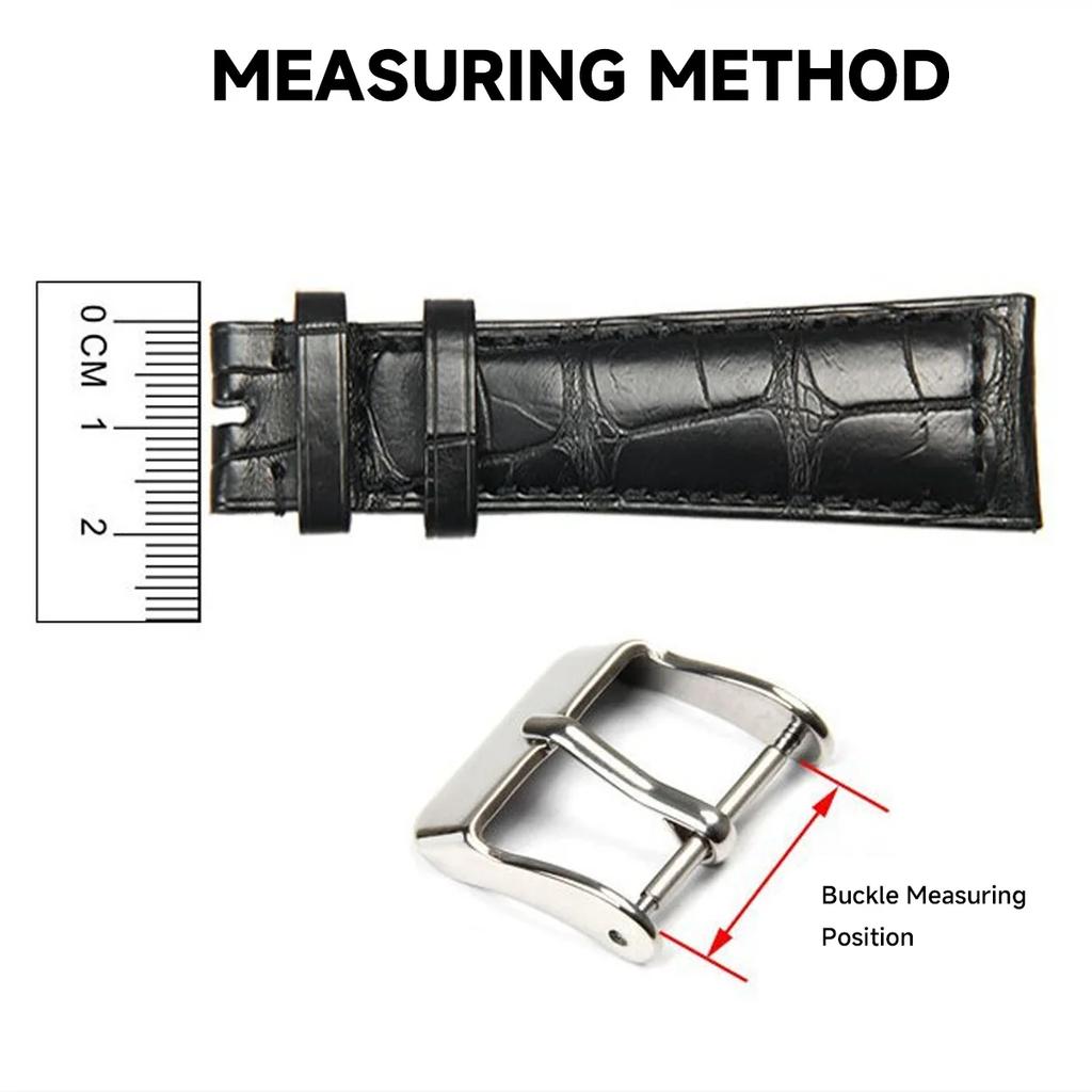 10/12/14/16/18mm Watchbands Buckle Stainless Steel Pin Clasp Watch Accessories Leather Band Strap Watch Buckle
