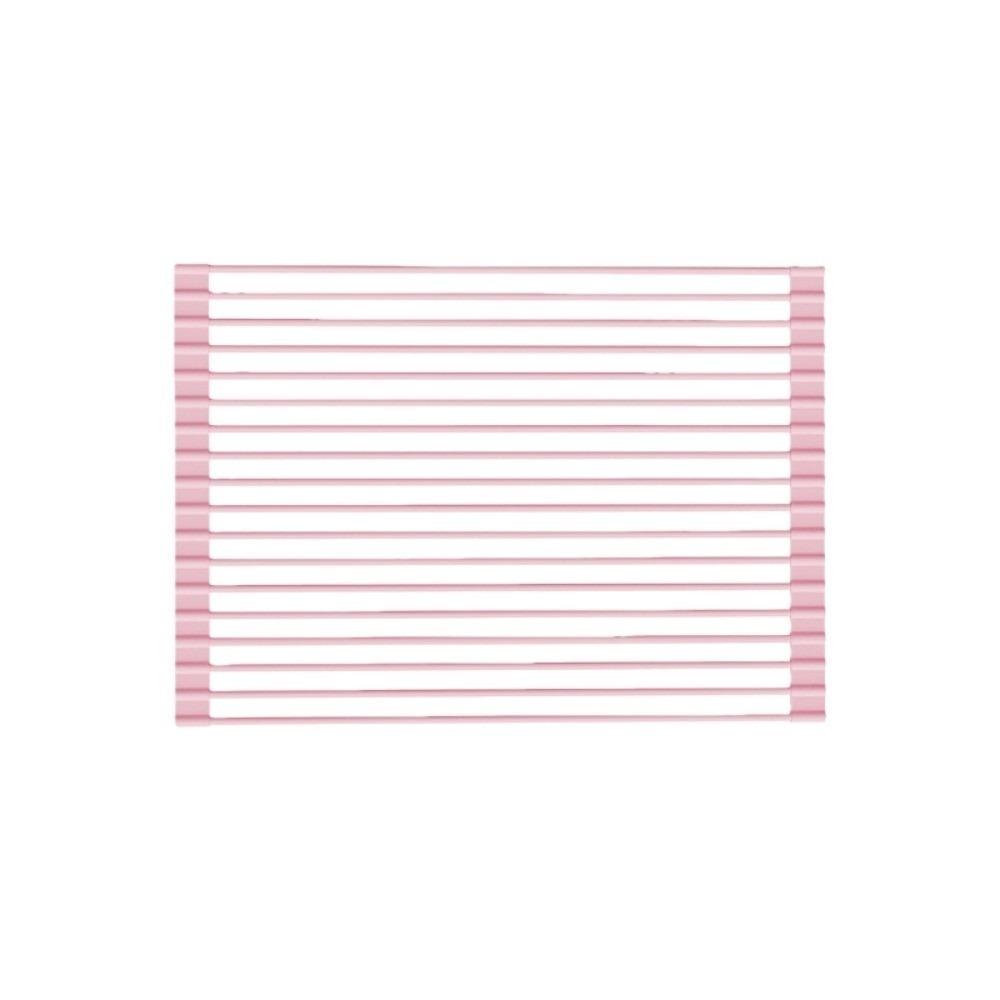 Folding Silicone Drainage Board Heat Resistant Non-slip Sink Drainage Pad Space Saving Food Preparation Roll-Up Drainage Board розовый 4500₽