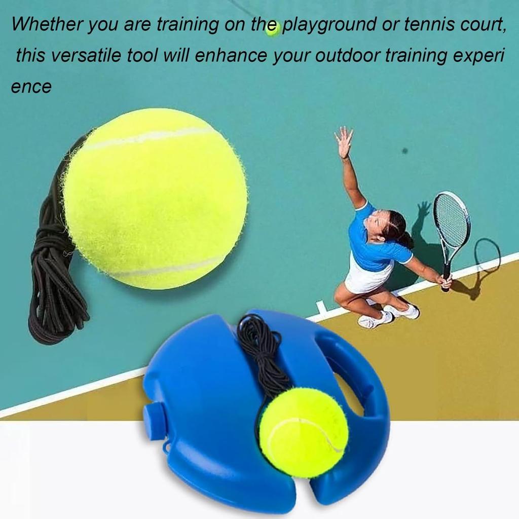 Tennis Trainer Single Base Training Durable Ground High Elastic Tennis Rope Adult Outdoor Sports Training Supplies