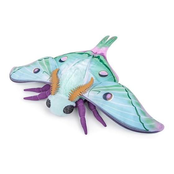 Lifelike Moth Stuffed Animal 11 Inch, Realistic Soft Large Moth Stuffed Animal Model Toy