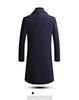 Men's Mid-Length Cashmere Woolen Coat - Winter Business Slim-Fit Windbreaker.