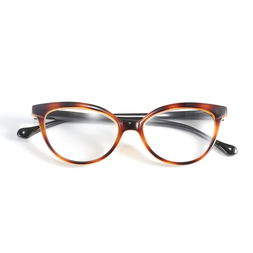 Qi Song Set Blue Light Cat Eye Reading Glasses Stylish Senior Glasses with Case Cloth Power Range To Leopard [Qi Song] Three-Color - & - "+1.0 +3.5"