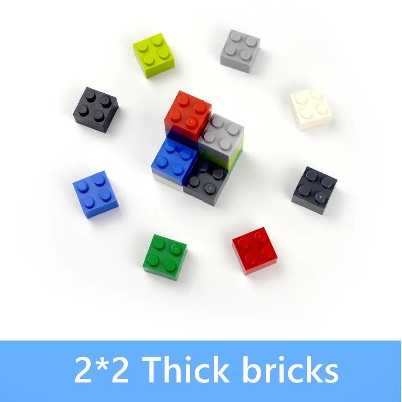 20pcs 2*2 Dot Thick Bricks Multiple Color Building Blocks 3003 MOC Educational Creative DIY Bulk Set Children Diy Bricks Toy