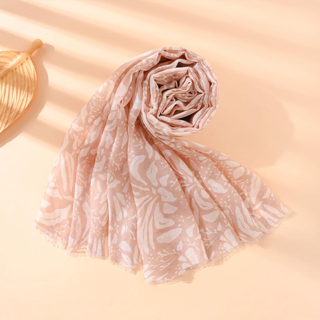 Luxury Brand Floral Tassel Viscose Shawl Lady High Quality Pashmina Print Hijab and Wraps Foulard Muslim Sun Protection Scarf