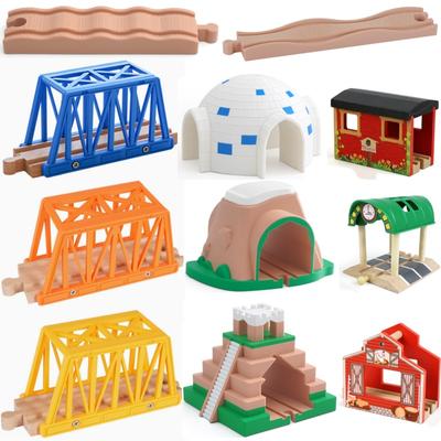 NUOVI Accessori Pista Treno in Legno Ponte in Legno Ponte Sospeso adatti per Altri Giocattoli Ferroviari su Pista in Legno per Bambini Regalo