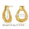 Vintage Geometric Water Drop Earrings For Women Gold Plated Minimalist Fashion Ear Jewelry