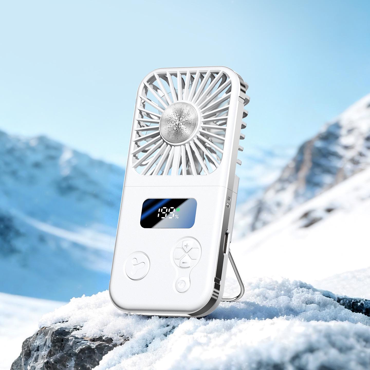 High-Speed Portable Handheld Fan: Powerful, Rechargeable, Long Battery Life, Compact, Electric, Semiconductor Cooling. Compact