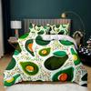 Avokado Dynetrekksett Avokado Sengetøy Søte Frukter Dynetrekk Queen Tropisk Botanisk Tegneserie Polyester Dyne Trekk