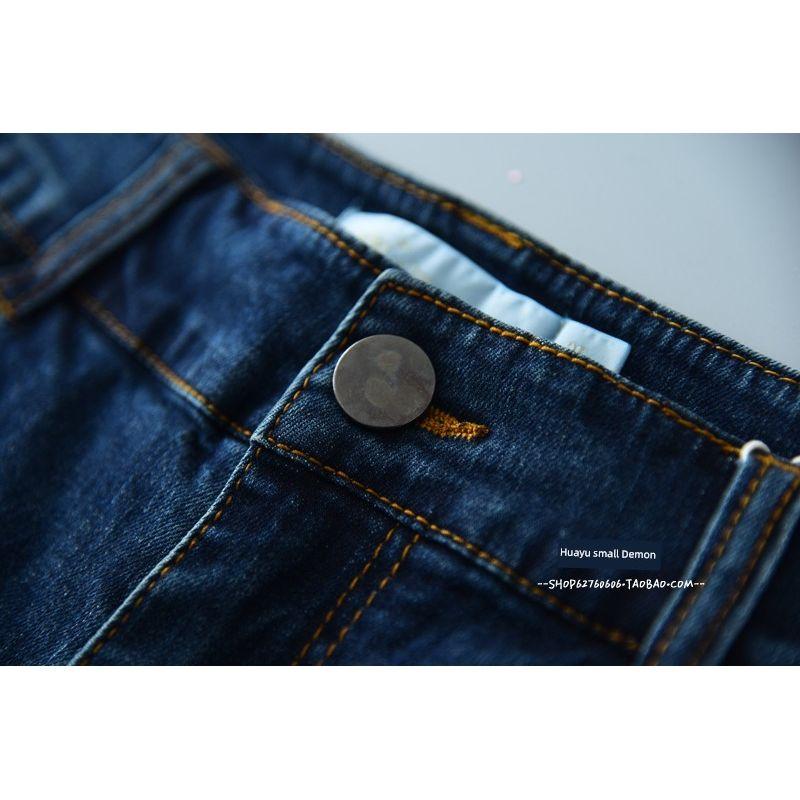 Export Export Fashion Slim Looking Stretch Silm High Waist Denim Women's Thin Cropped Pants Hemming Pencil Pants Spring
