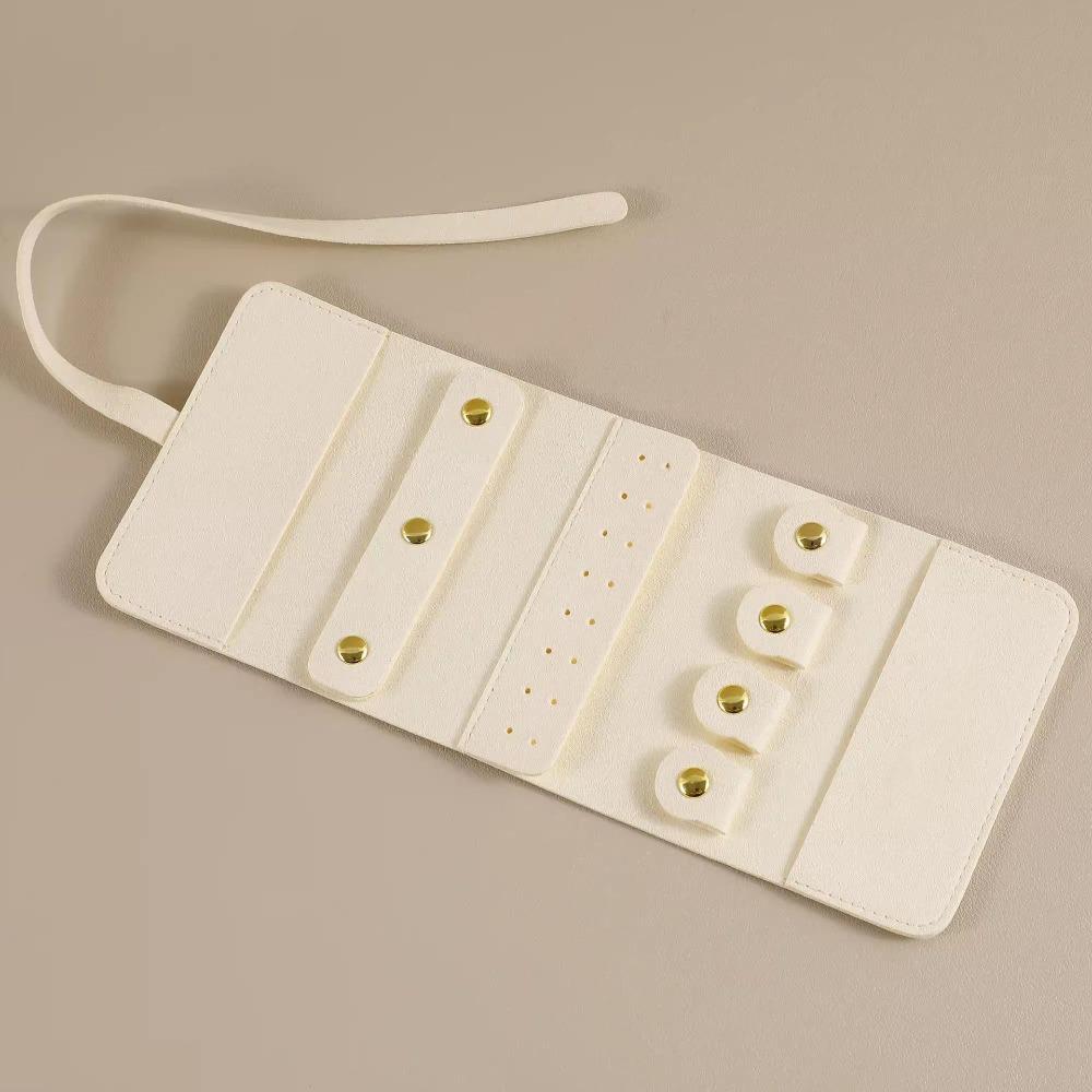 Microfiber Multi-functional Jewelry Roll Bag Foldable Foldable Jewelry Case  Travel