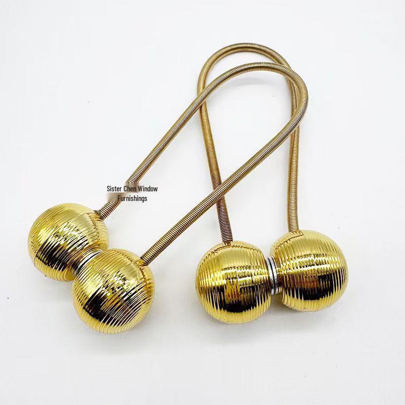 Магнитный металлический подхват для штор: Износостойкий, Простой, Креативный, Современный дизайн. золотой