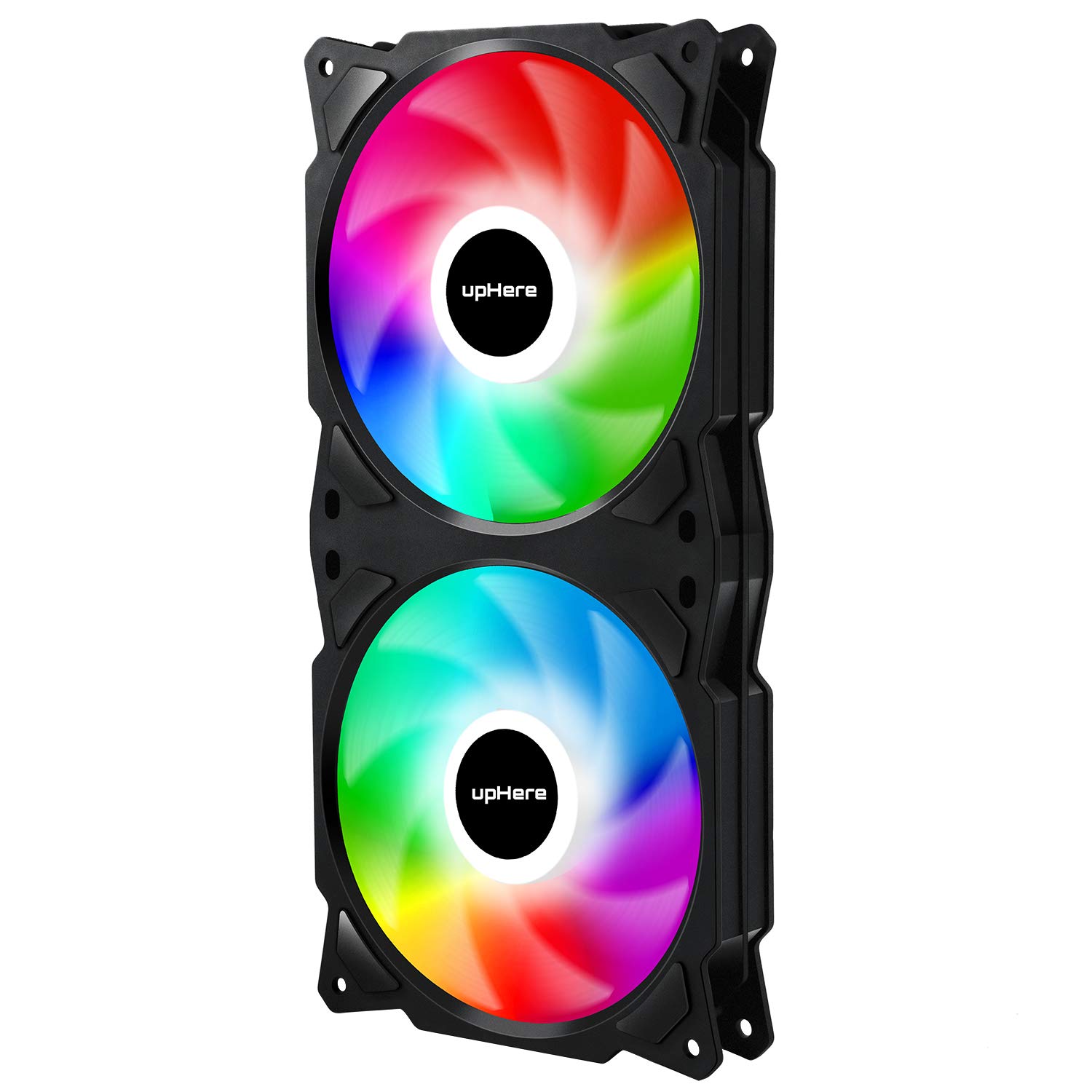 

upHere PC Case Fan 2 ARGB Fan 4PIN Connector Motherboard 5V Address RGB Connector Daisy Chain Connection + 3-Pin 24012025mm [PF2407]