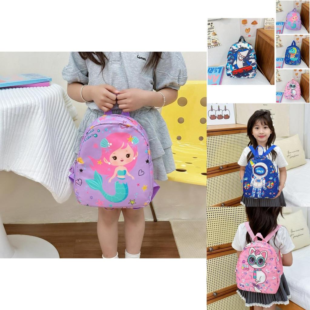 Cute Cartoon Kids Backpack Lightweight Nylon School Bag For Boys And Girls