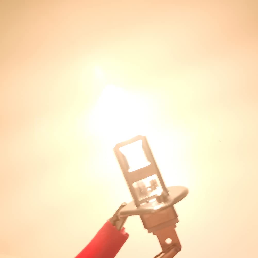 Ruiandsion 2pcs H1 Halogen Headlight Bulb Fog Lamp 100W 24V Yellow 64150 12258 Light Bulb