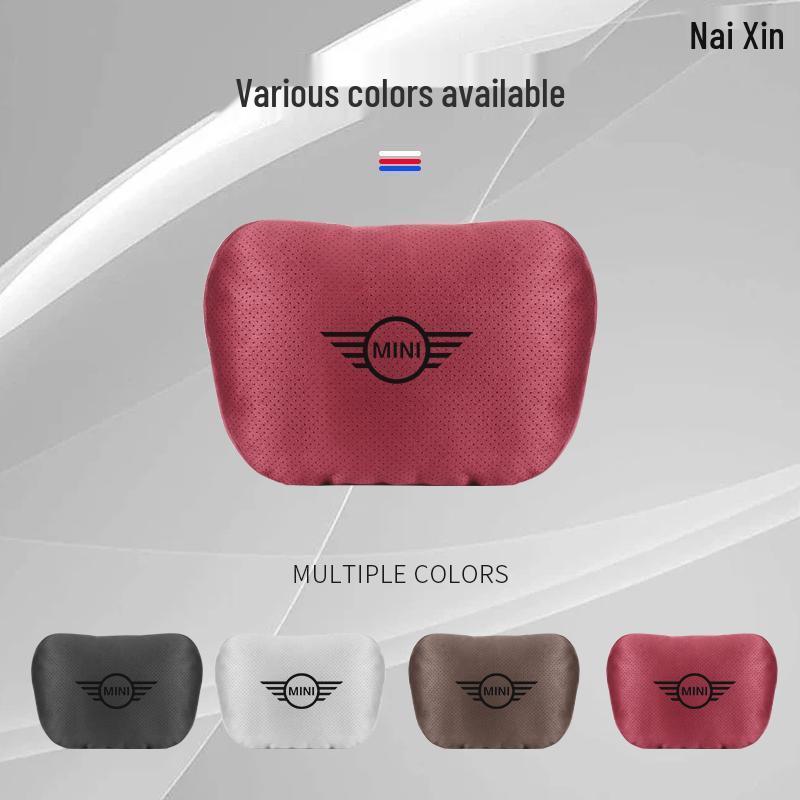 Supporto per la testa e lombare per auto BMW Mini: Cuscino in Camoscio per la Protezione di Collo e Schiena